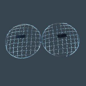 Vintage Rally Light Metal Wire Protective Covers 5.75" Diameter Pair